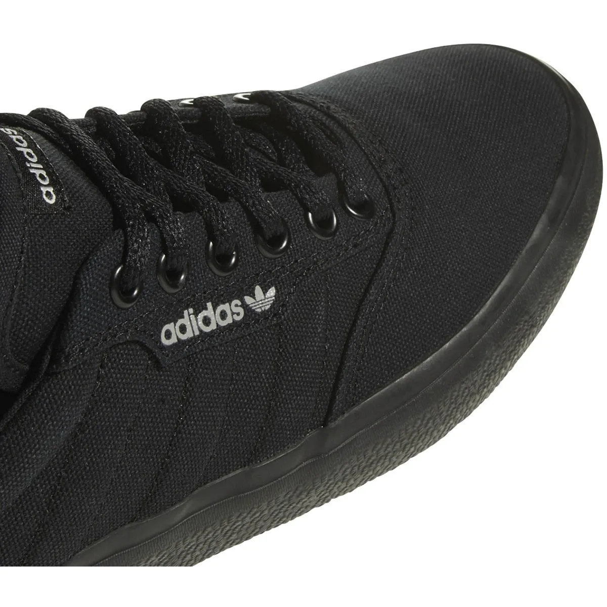 Adidas 3MC Vulc Canvas Skateboard Shoe - Black/Black/Grey Two
