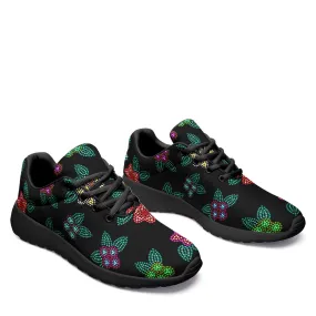 Berry Flowers Black Ikkaayi Sport Sneakers