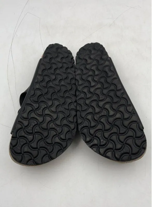Birkenstock Men's Black Adjustable Strap Slip-On Slide Sandals - Size 6