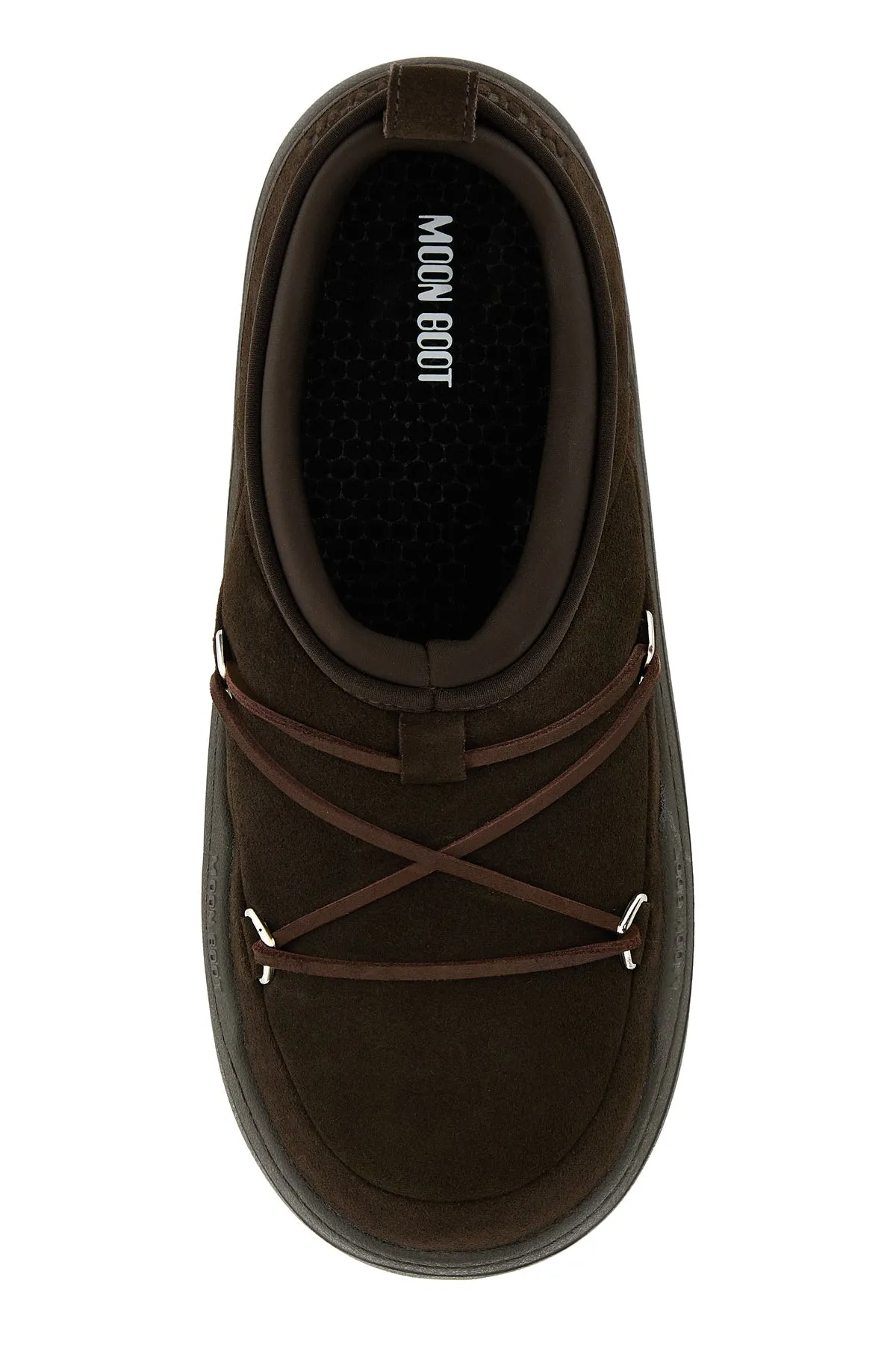 Brown suede MB Park Icon slip ons