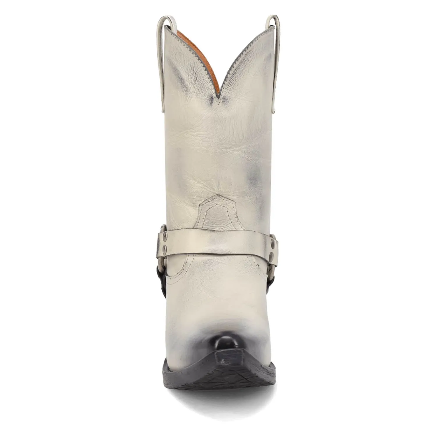 Dingo Womens Ride A Way White Leather Harness Cowboy Boots