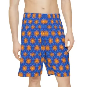 Dipaliz Orange Pattern Men's Sports Shorts
