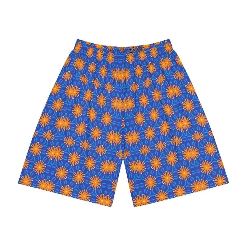 Dipaliz Orange Pattern Men's Sports Shorts