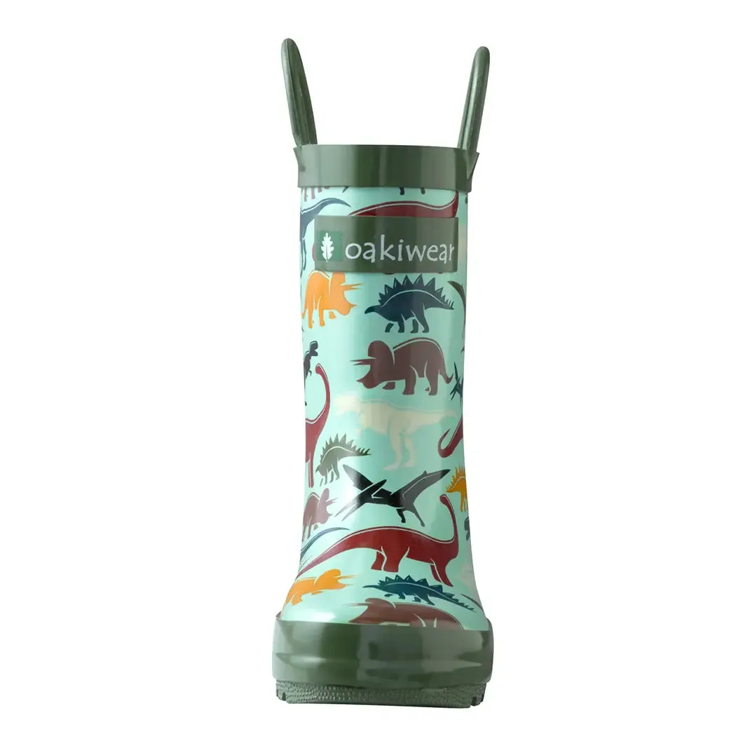 Earthy Dinosaurs Rain Boots