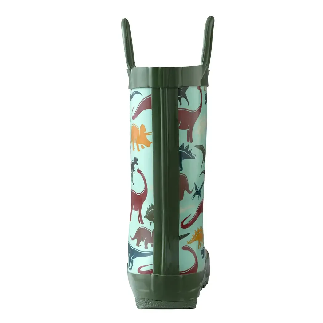 Earthy Dinosaurs Rain Boots
