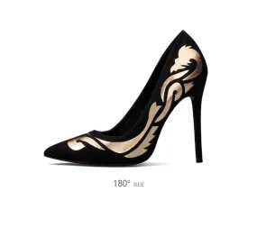 Ethnic Totem Pointed Toe Pumps