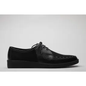 Johnny Famous Bally Style Delancey Men's Black Leather Low Tops