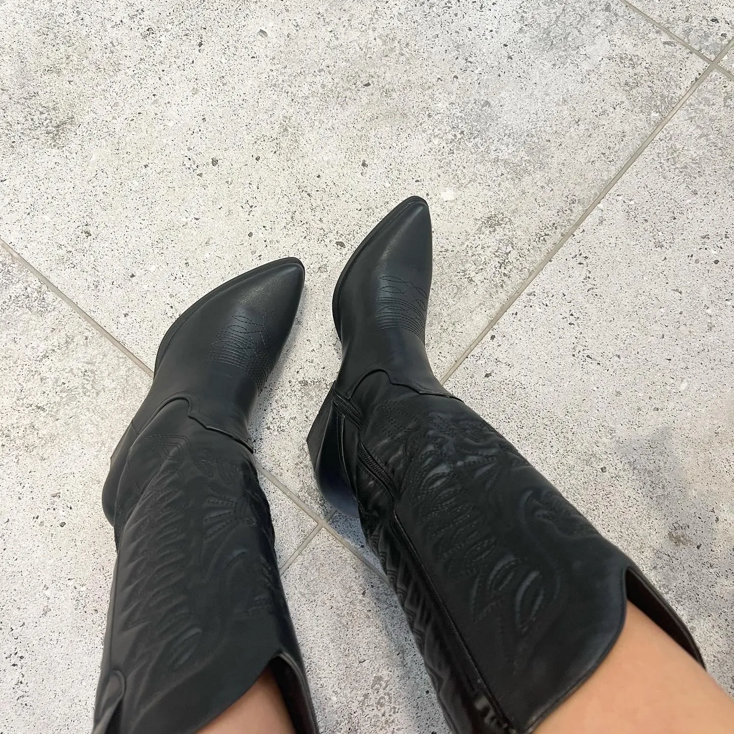 Juodi Kaubojiški batai moterims - Black Cowboy boots