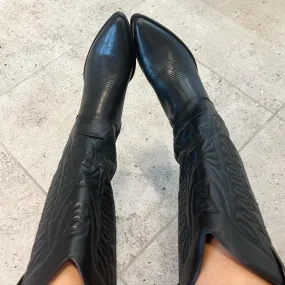 Juodi Kaubojiški batai moterims - Black Cowboy boots