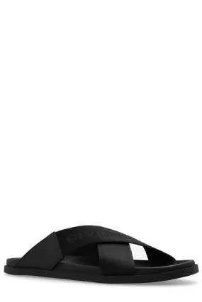 Men's G Plage Sandals With Crossed Straps In W in Black | Size 41 | BH301ZH1H5