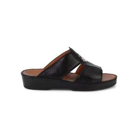 NEW Bally Hakman Men's 6211912 Black Grained Leather Sandals US 12 MSRP $625