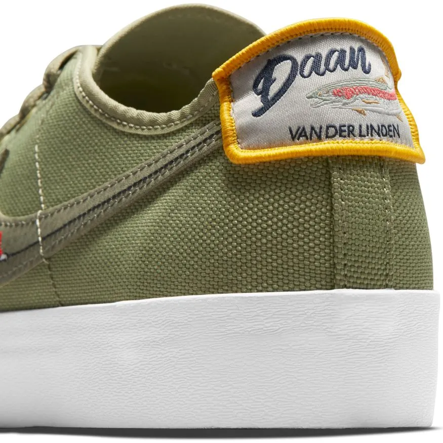 Nike SB BLZR Court DVDL Skateboarding Shoes - Dusty Olive/Medium Olive-Light Bone-Navy