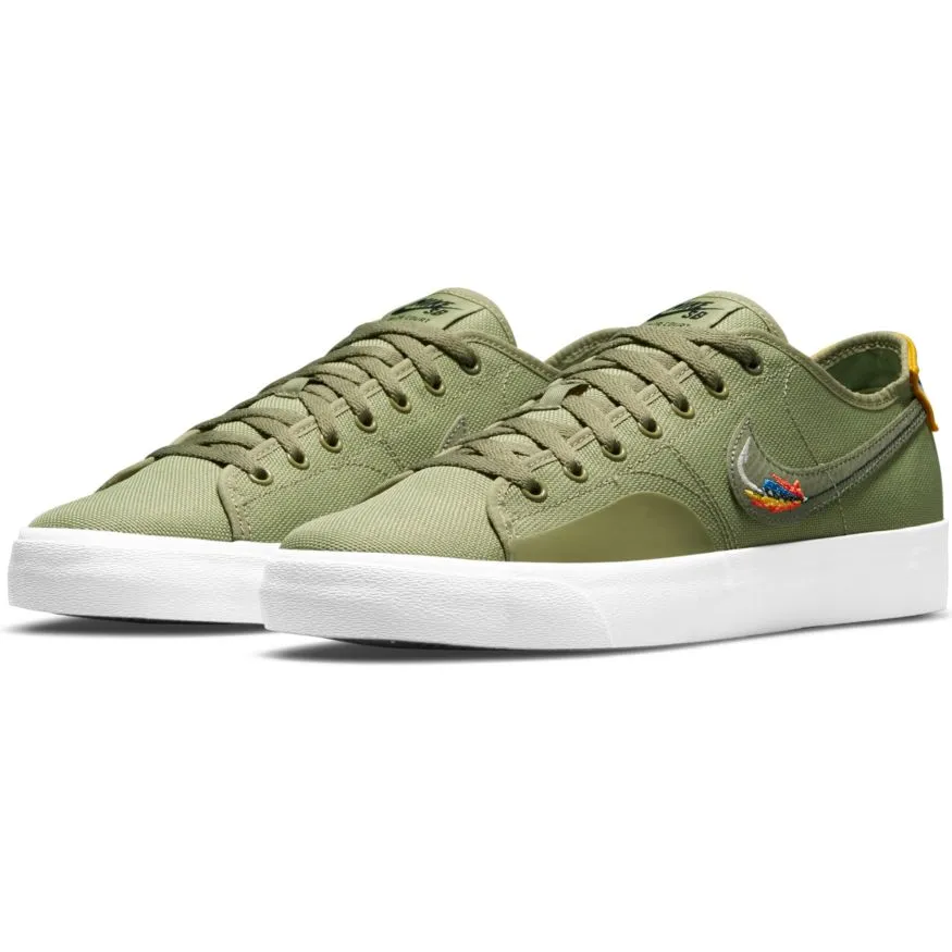 Nike SB BLZR Court DVDL Skateboarding Shoes - Dusty Olive/Medium Olive-Light Bone-Navy