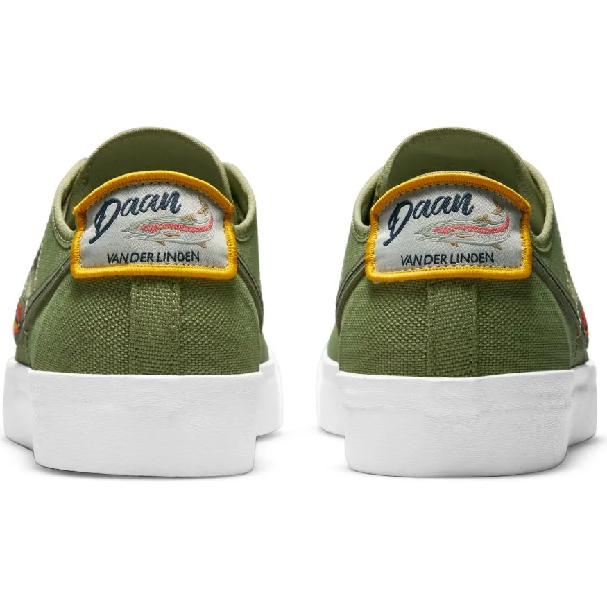 Nike SB BLZR Court DVDL Skateboarding Shoes - Dusty Olive/Medium Olive-Light Bone-Navy