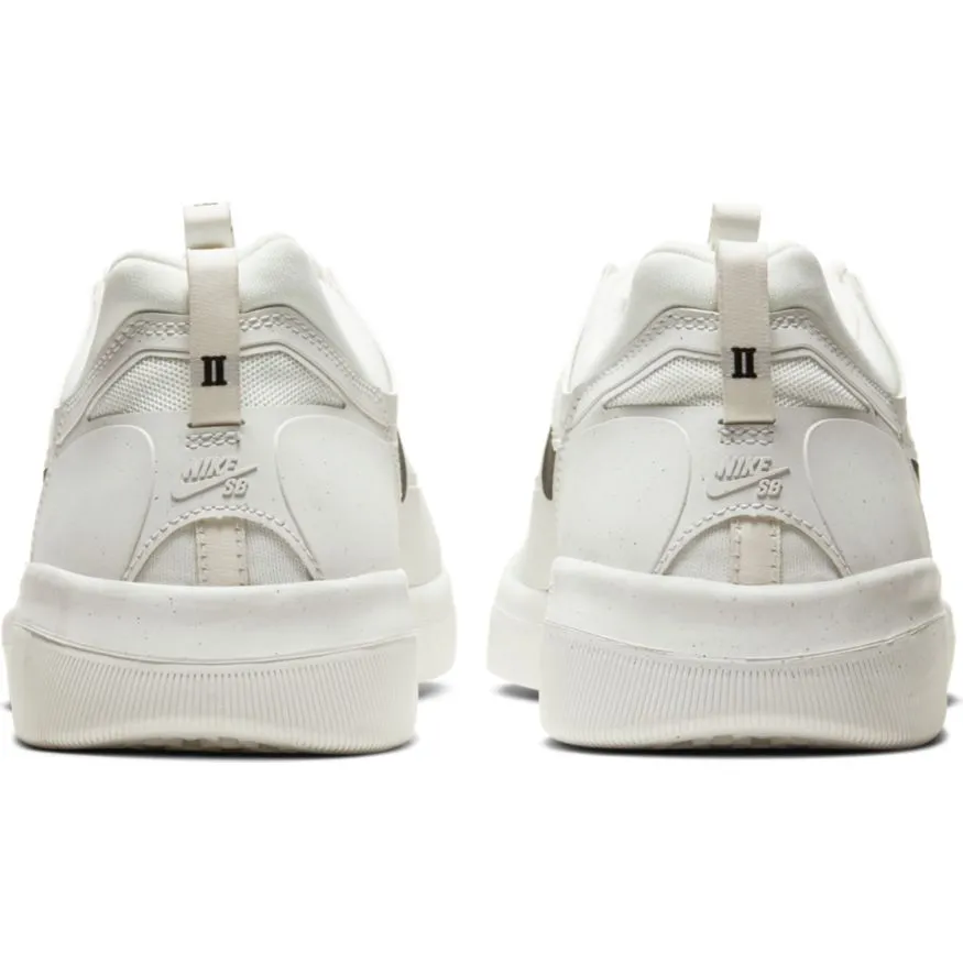 Nike SB Nyjah Free 2 Skateboard Shoe - Summit White/Black-Summit White