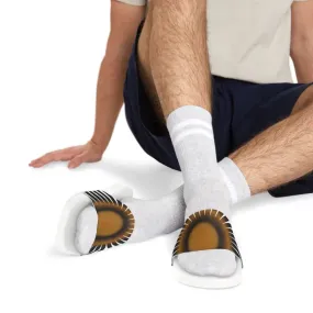Radial Pattern Mens Slide Sandals Summer Vibes
