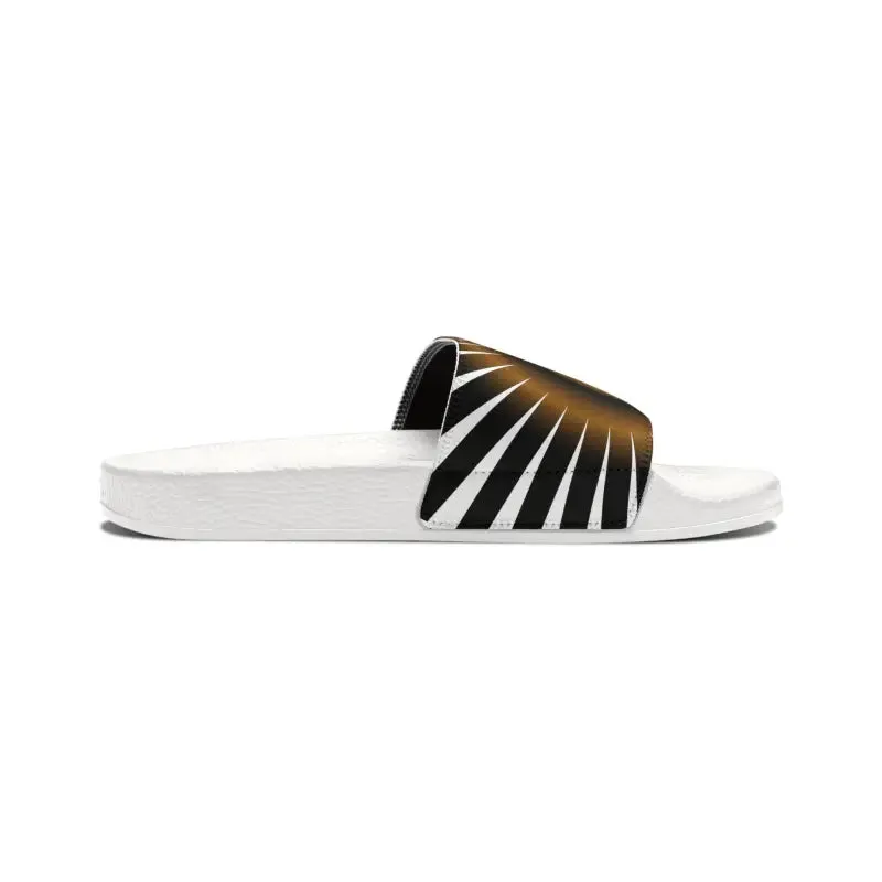 Radial Pattern Mens Slide Sandals Summer Vibes