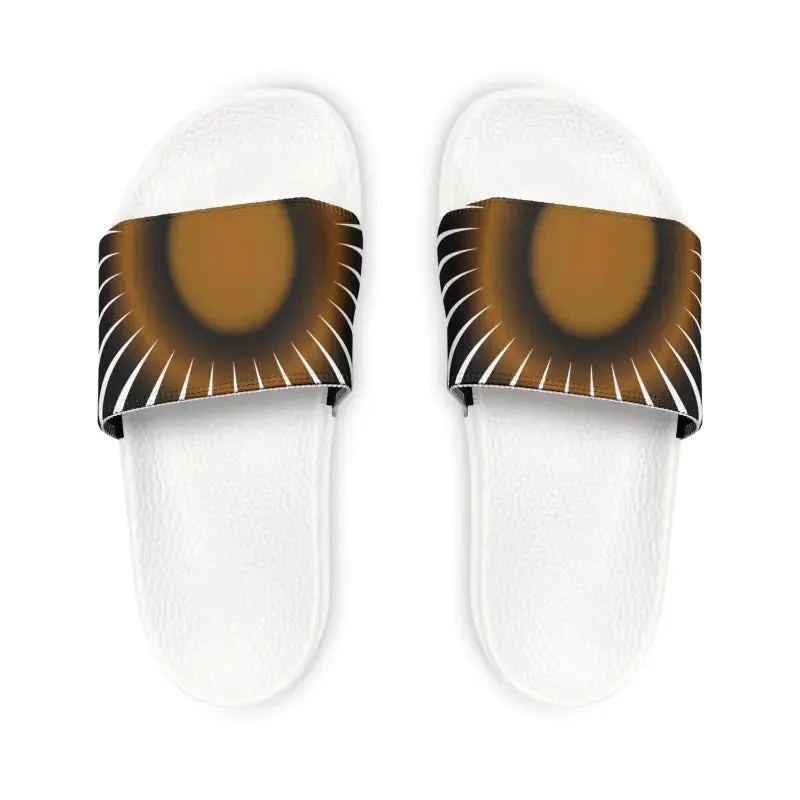 Radial Pattern Mens Slide Sandals Summer Vibes