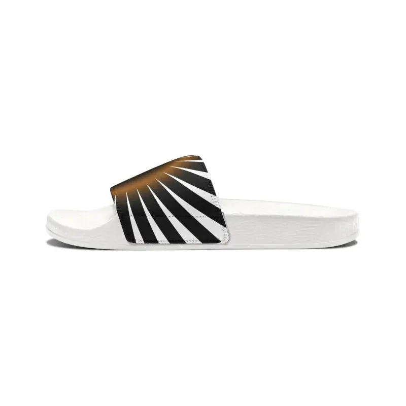Radial Pattern Mens Slide Sandals Summer Vibes