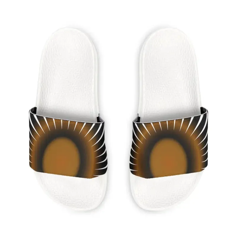 Radial Pattern Mens Slide Sandals Summer Vibes