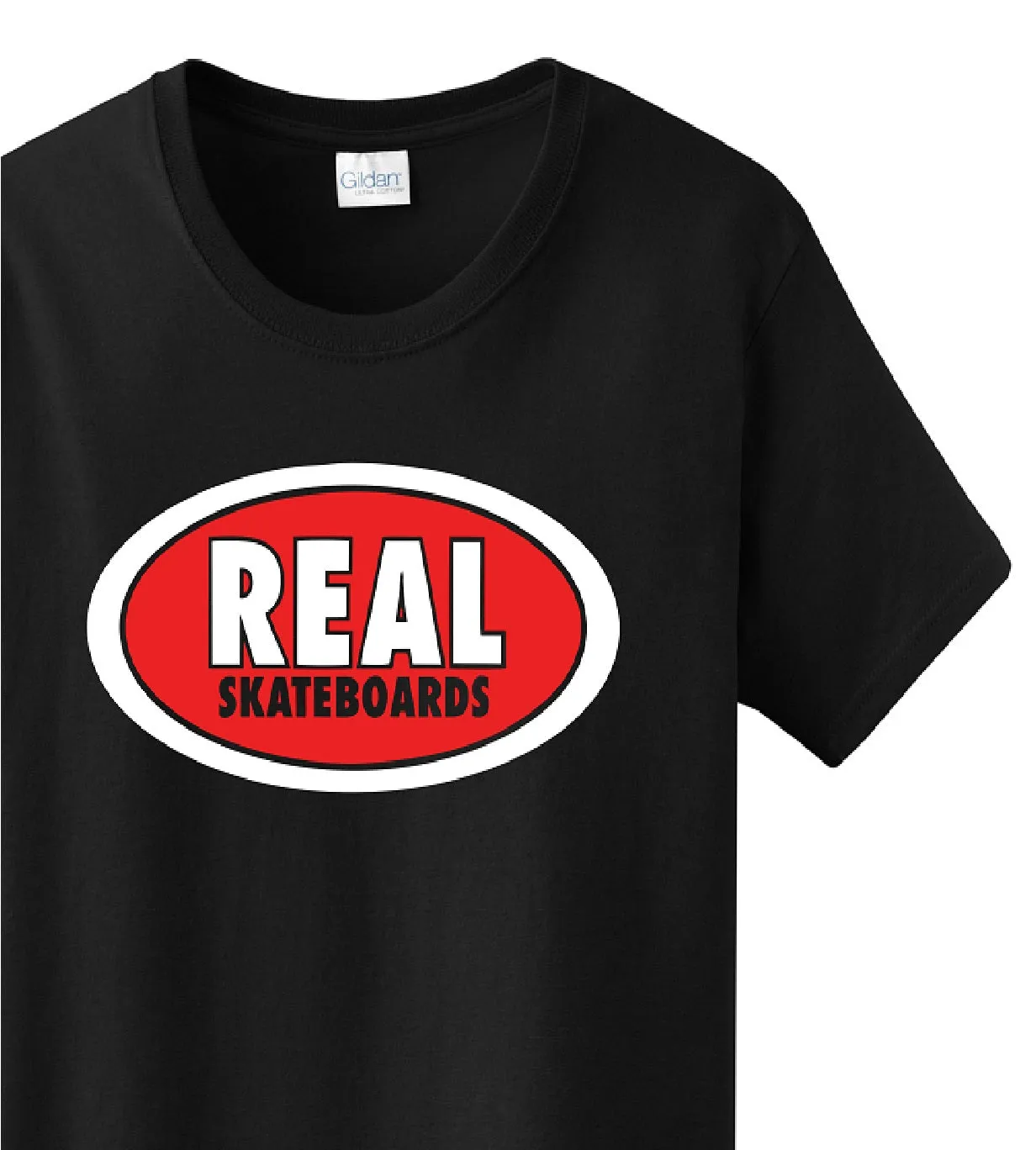 Skate Men's Shirt - Real Skate Board (Black)