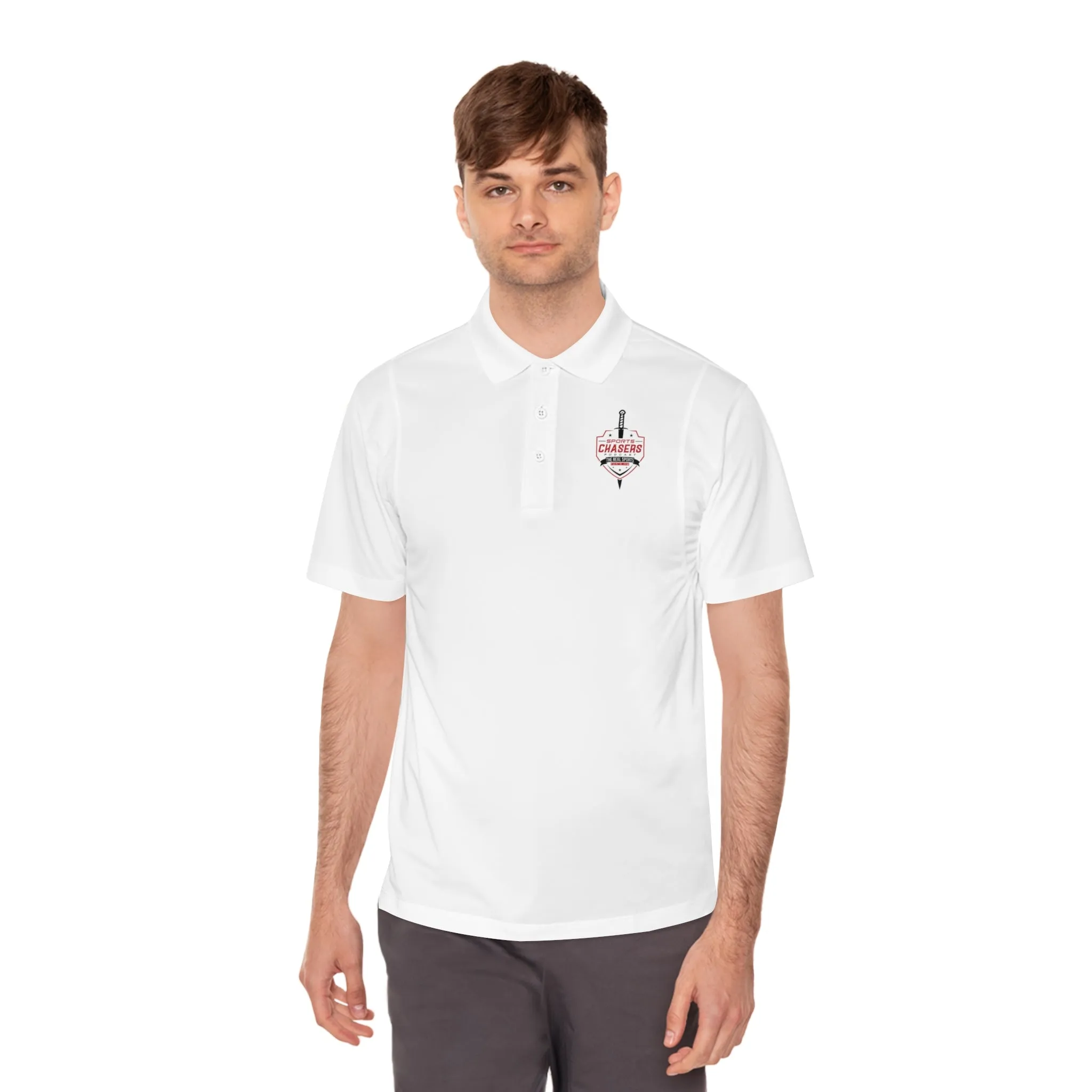 Sports Chasers Podcast White Mens’s Polo Shirt