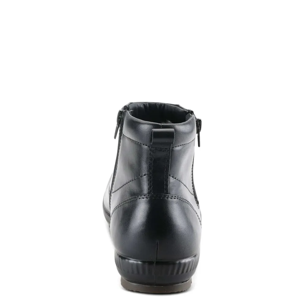 Spring Step Shoes Carter Men's Black Leather Ankle Boots