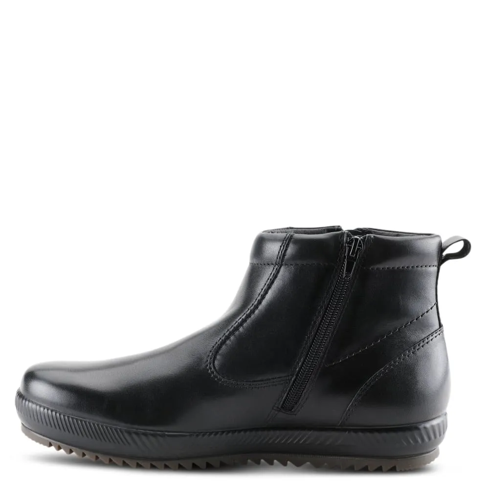 Spring Step Shoes Carter Men's Black Leather Ankle Boots
