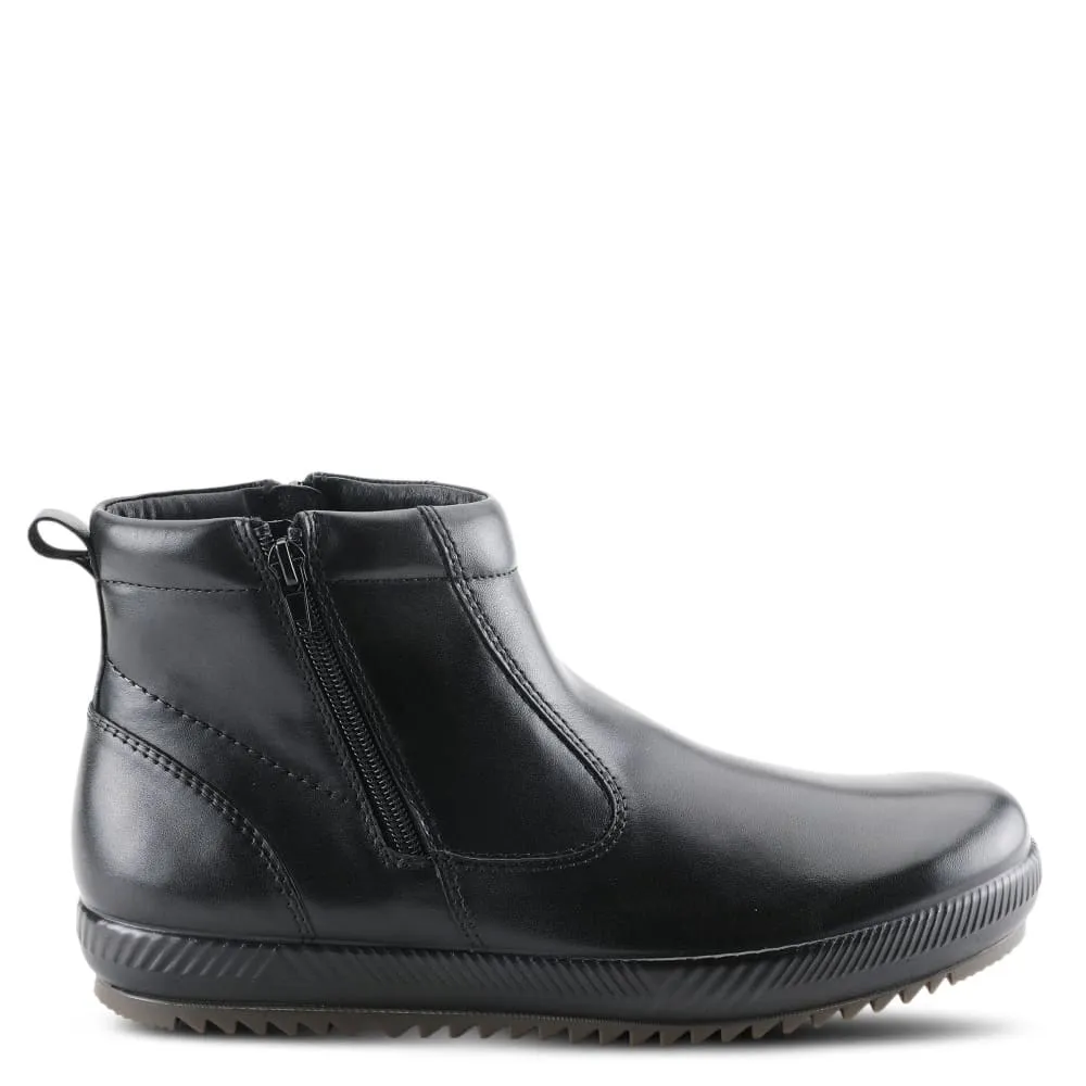 Spring Step Shoes Carter Men's Black Leather Ankle Boots