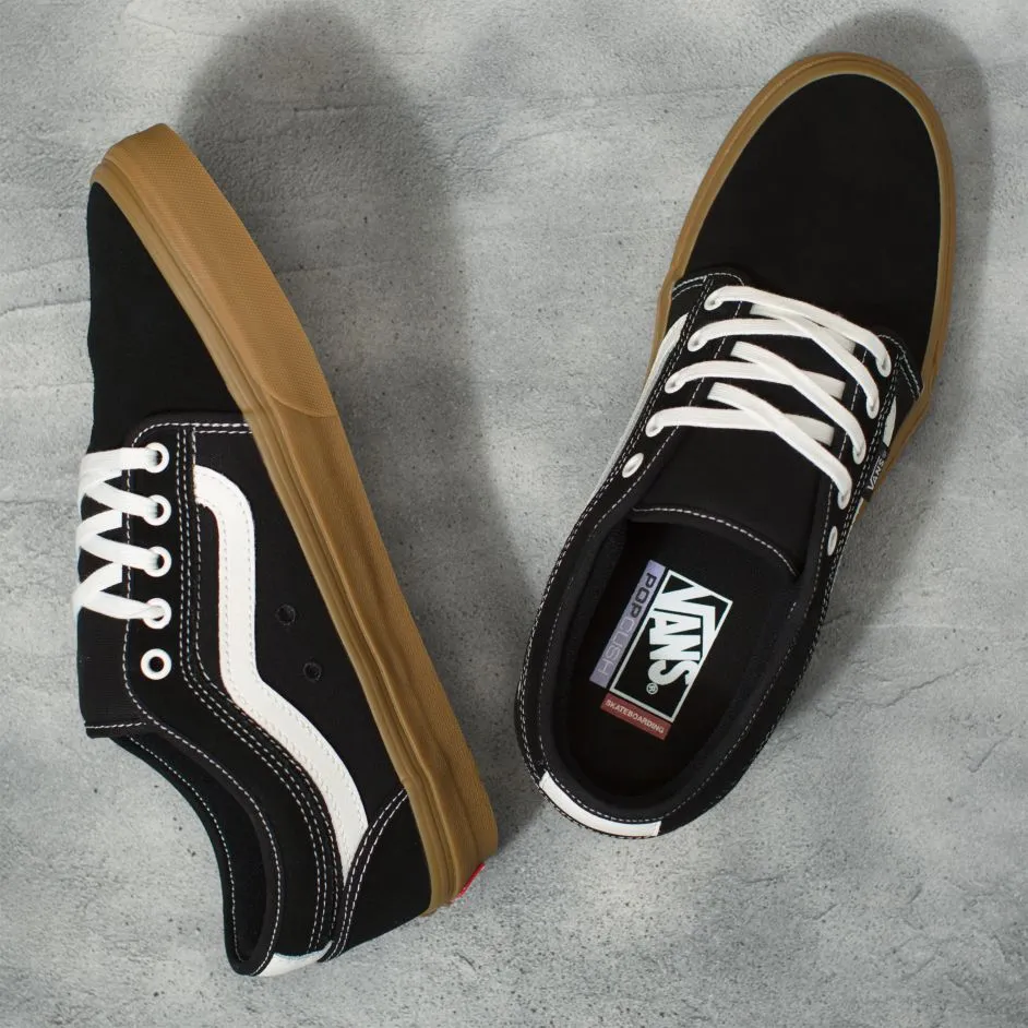 Vans Chukka Low Sidestripe Skateboard Shoe - Black/Gum