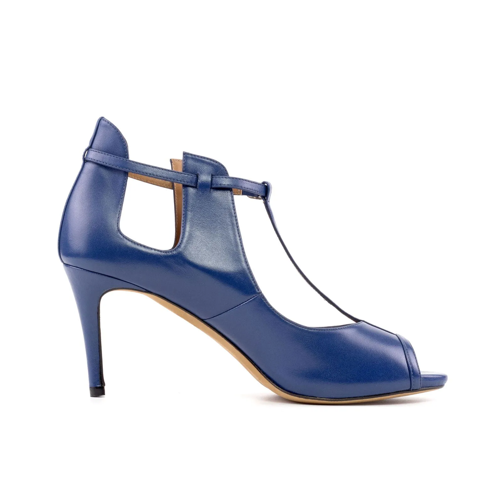 Women's Barcelona Leather High Heels Wide Plus Size 5849