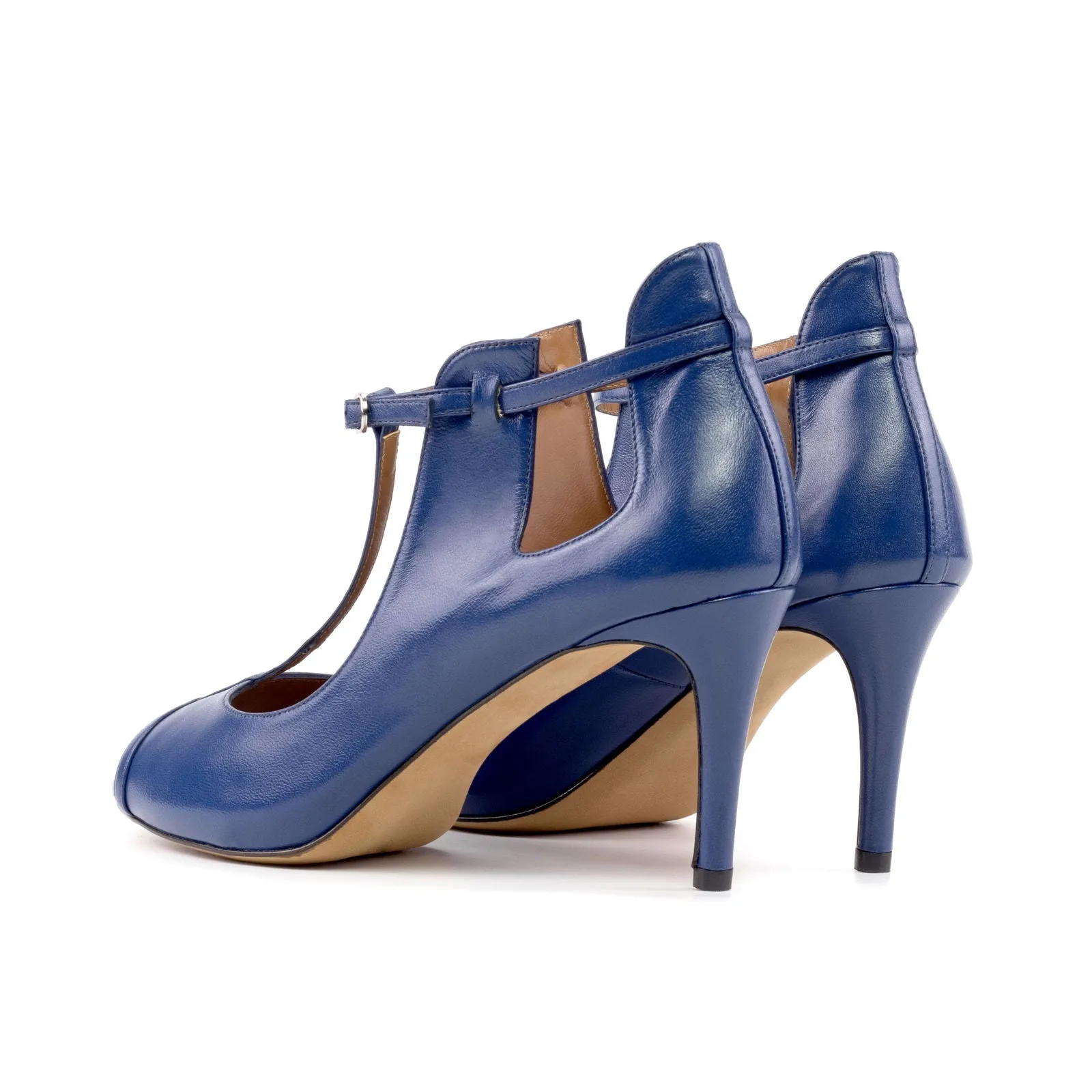 Women's Barcelona Leather High Heels Wide Plus Size 5849