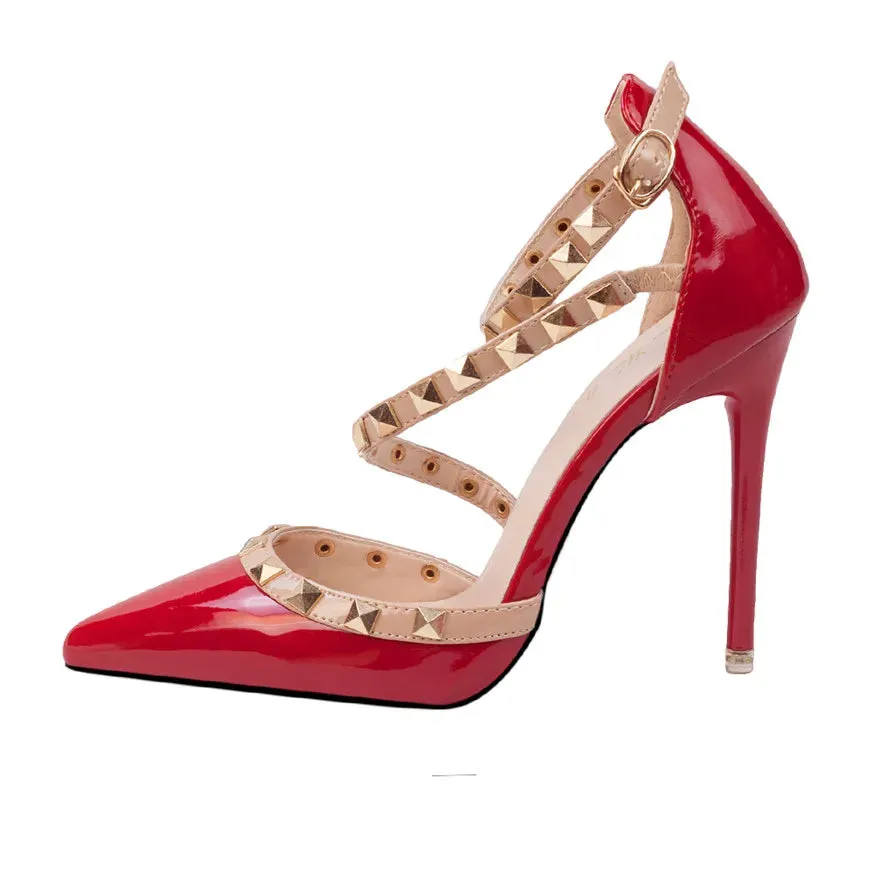 Women's Patent Leather High Heels Shoes
