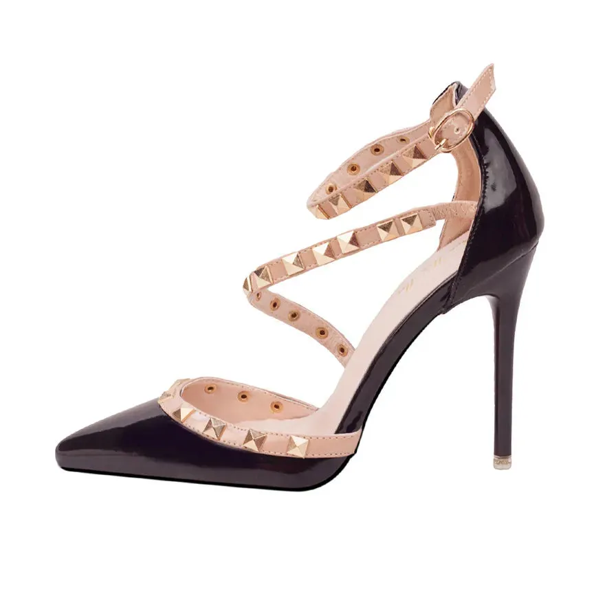 Women's Patent Leather High Heels Shoes